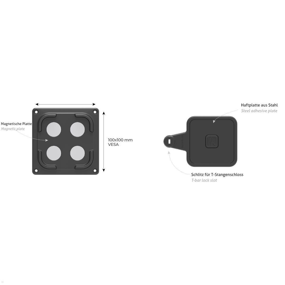 Universal-Tablethalterung Compulocks, horizontale Montage, mit  Sicherungskabel, Aluminium, div. Farben günstig kaufen