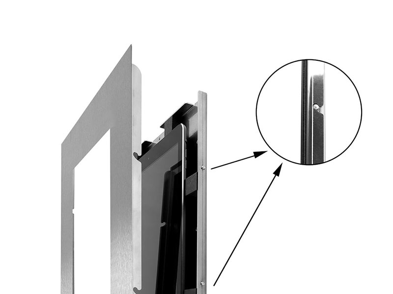 TabLines TWE080E Tablet Wandeinbau für Samsung Galaxy Tab A 10.1 (2019), DS, Edelstahl einfache Montage TabLines TWE080E Tablet Wandeinbau für Samsung Galaxy Tab A 10.1 (2019), DS, Edelstahl einfache Montage