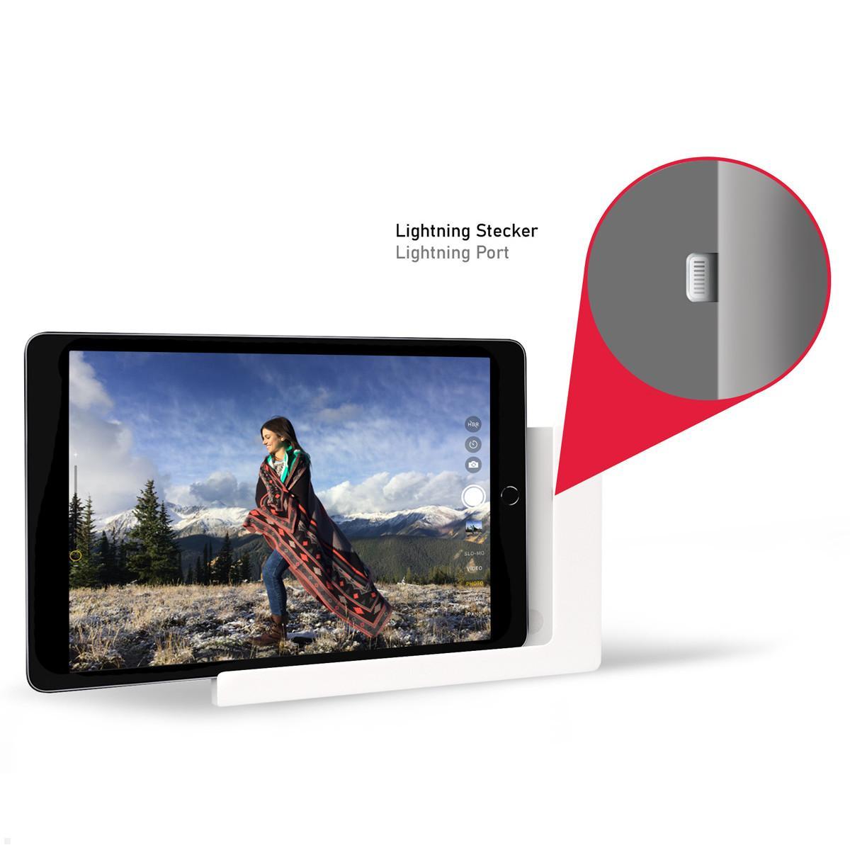 TabLines TWP014W Wandhalterung für Apple iPad Pro 9.7, weiß, Laden / Charging TabLines TWP014W Wandhalterung für Apple iPad Pro 9.7, weiß, Laden / Charging