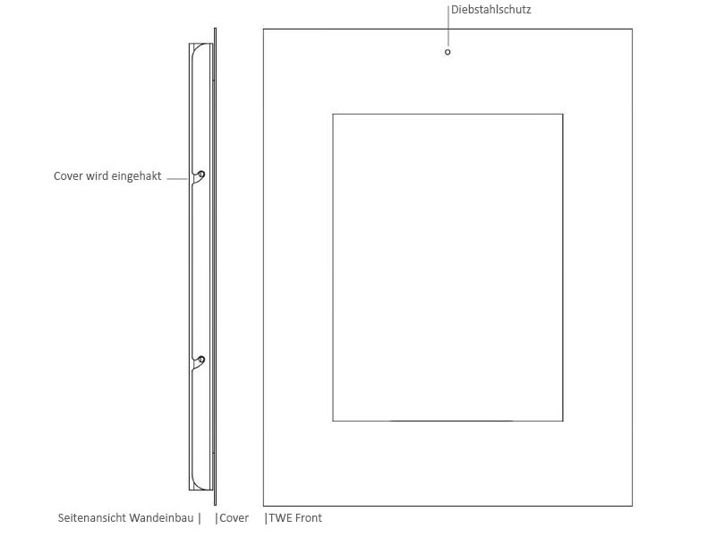 TabLines TWE048S Tablet Wandeinbau Samsung Galaxy Tab A 10.1 DS Funktionen TabLines TWE048S Tablet Wandeinbau Samsung Galaxy Tab A 10.1 DS Funktionen