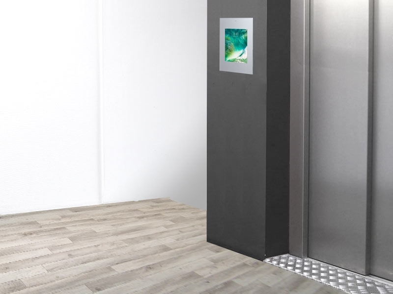 TabLines TWE059S Tablet Wandeinbau für Apple iPad Pro 10,5Zoll, DS, silber Anwendungsbeispiel