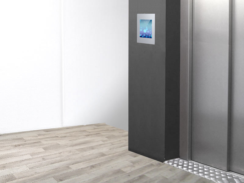 TabLines TWE014S Tablet Wandeinbau für Apple iPad Mini 4 + Mini 5, silber Anwendungsbeispiel TabLines TWE014S Tablet Wandeinbau für Apple iPad Mini 4 + Mini 5, silber Anwendungsbeispiel