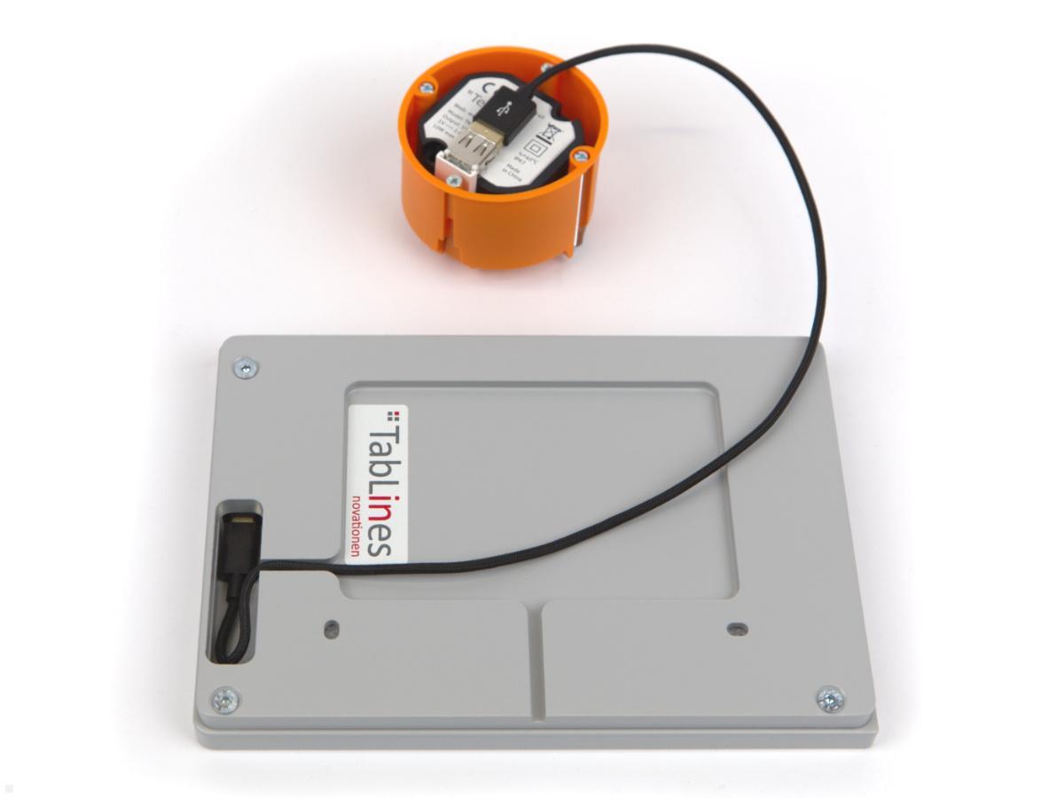 TabLines TWP002W Tablet Wandhalter für Samsung Tab A 10.1 (2019), weiß, optionale Unterputz Stromversorgung TabLines TWP002W Tablet Wandhalter für Samsung Tab A 10.1 (2019), weiß, optionale Unterputz Stromversorgung