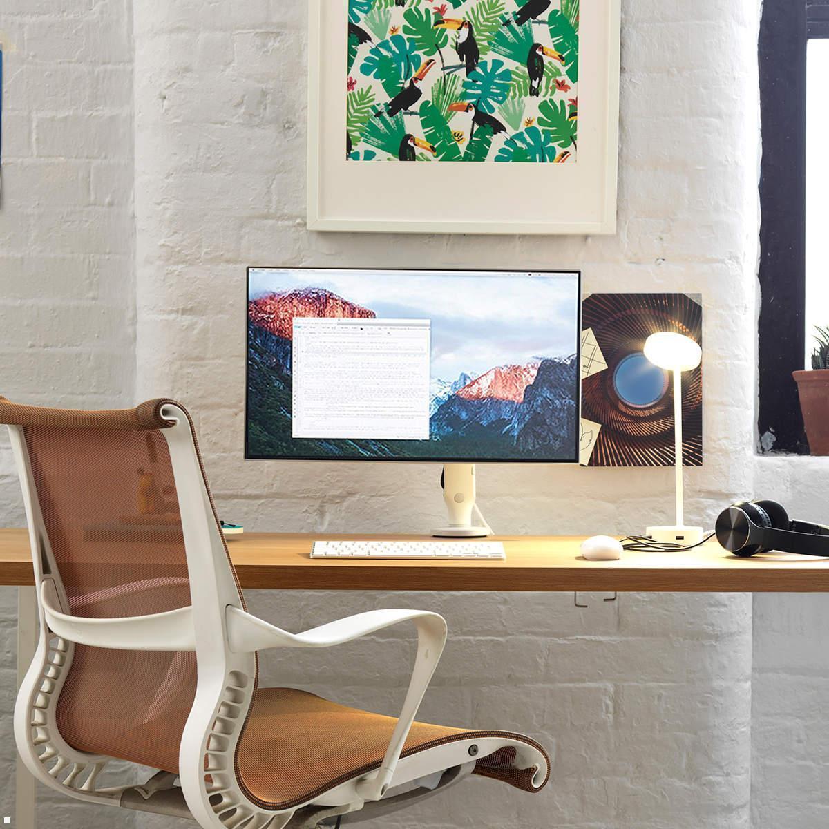 CBS Ollin Monitor Tischhalterung mit Tischklemme, weiß Anwendungsbeispiel CBS Ollin Monitor Tischhalterung mit Tischklemme, weiß Anwendungsbeispiel