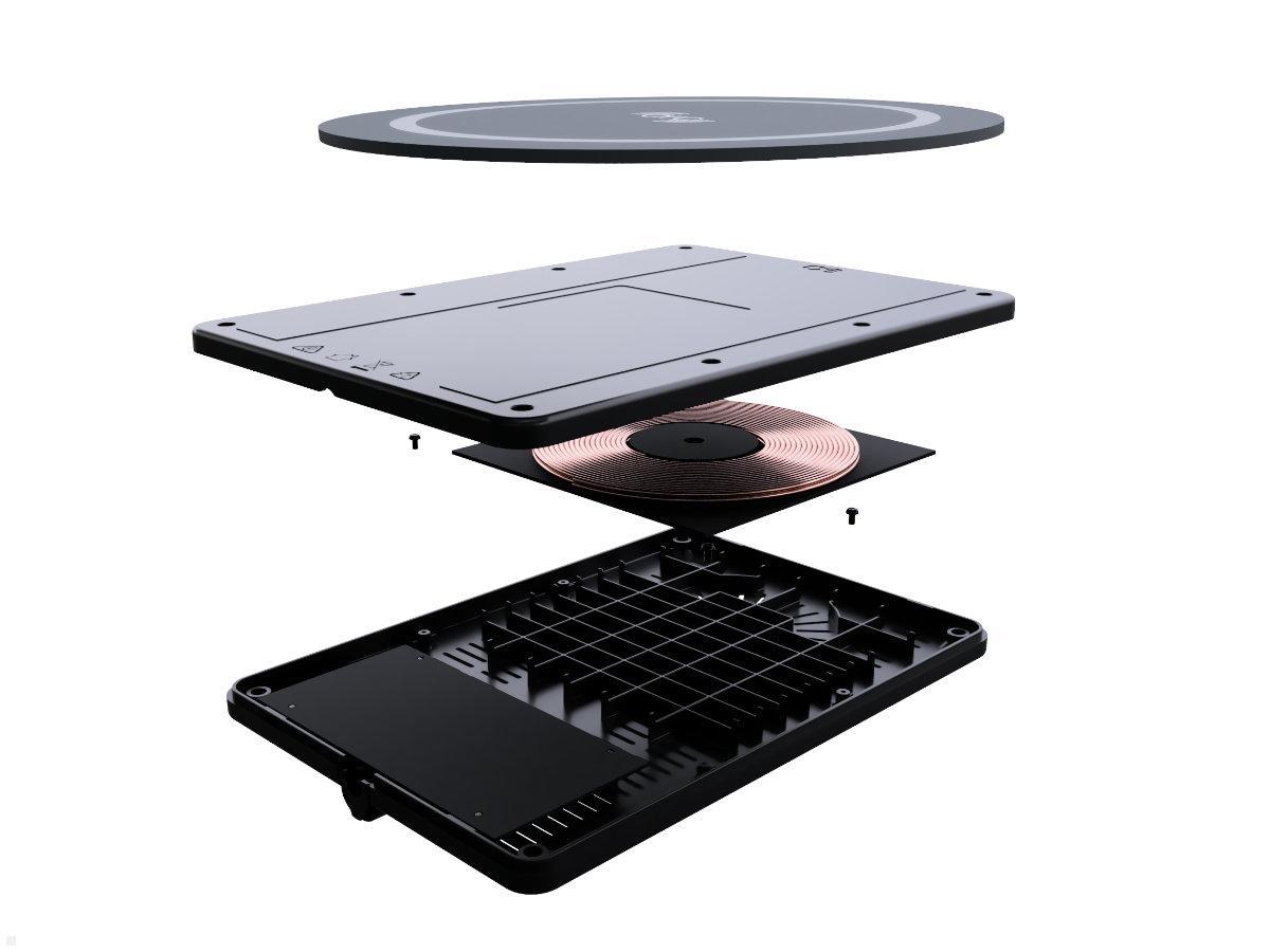 oe electrics ARC-H LD kabelloses Durchtisch Qi Schnellladegerät, Bestandteile oe electrics ARC-H LD kabelloses Durchtisch Qi Schnellladegerät, Bestandteile