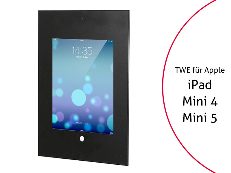TabLines TWE025B Tablet Wandeinbau Apple iPad Mini 4 + Mini 5, DS, HB, schwarz TabLines TWE025B Tablet Wandeinbau Apple iPad Mini 4 + Mini 5, DS, HB, schwarz