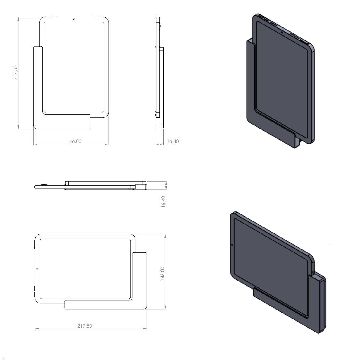 SPORTLINK Handy Wandhalterung Ladehalterung - Universal Handy Wandhalterung  Halterung mit Kabelmanagement/Klebestreifen Kompatibel mit iPhone, iPad  Mini, 4-7.6 Zoll Smartphone und Mini Tablet-Schwarz : : Elektronik  & Foto