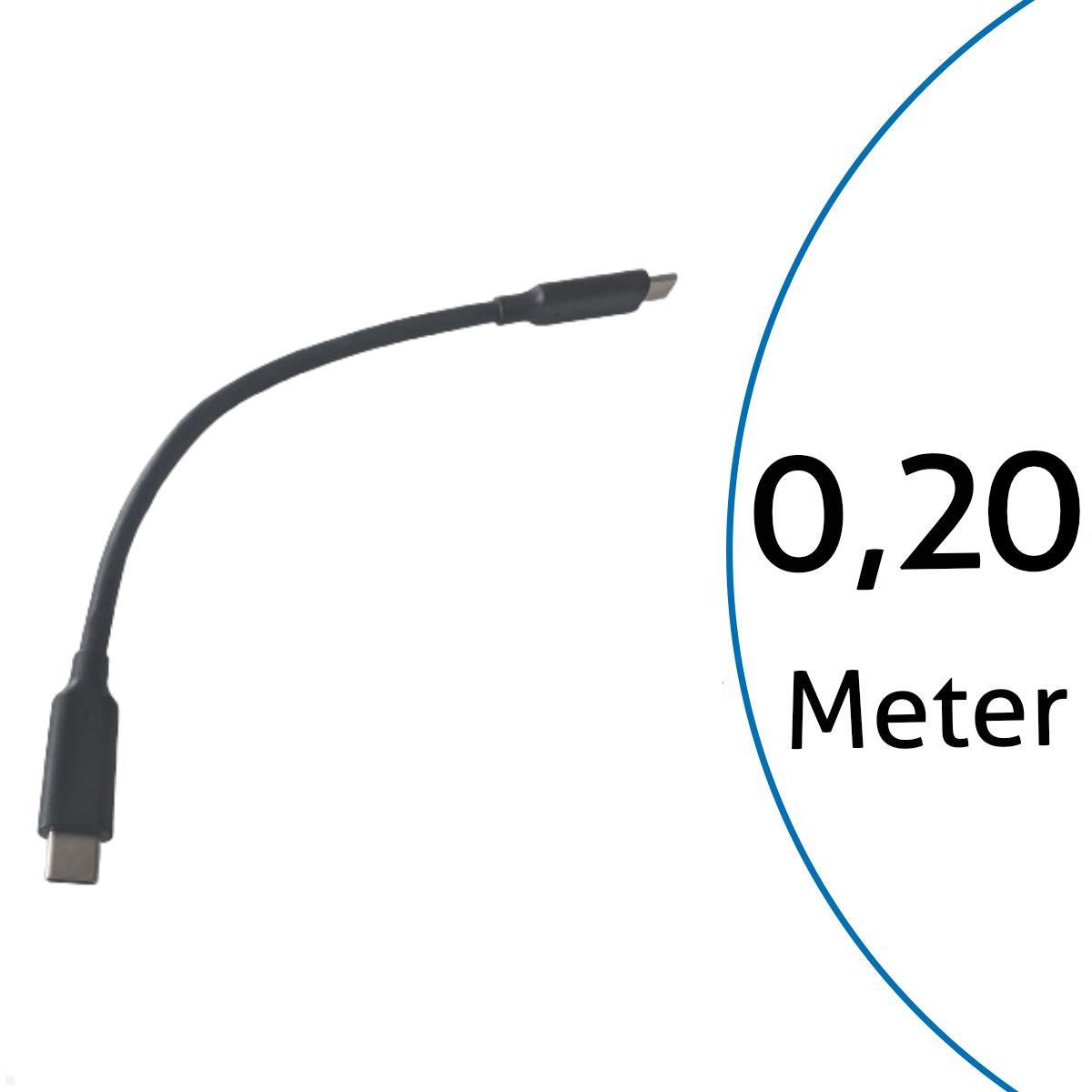 TecLines TUC024B USB-C 3.1 Kabel 20cm, schwarz TecLines TUC024B USB-C 3.1 Kabel 20cm, schwarz