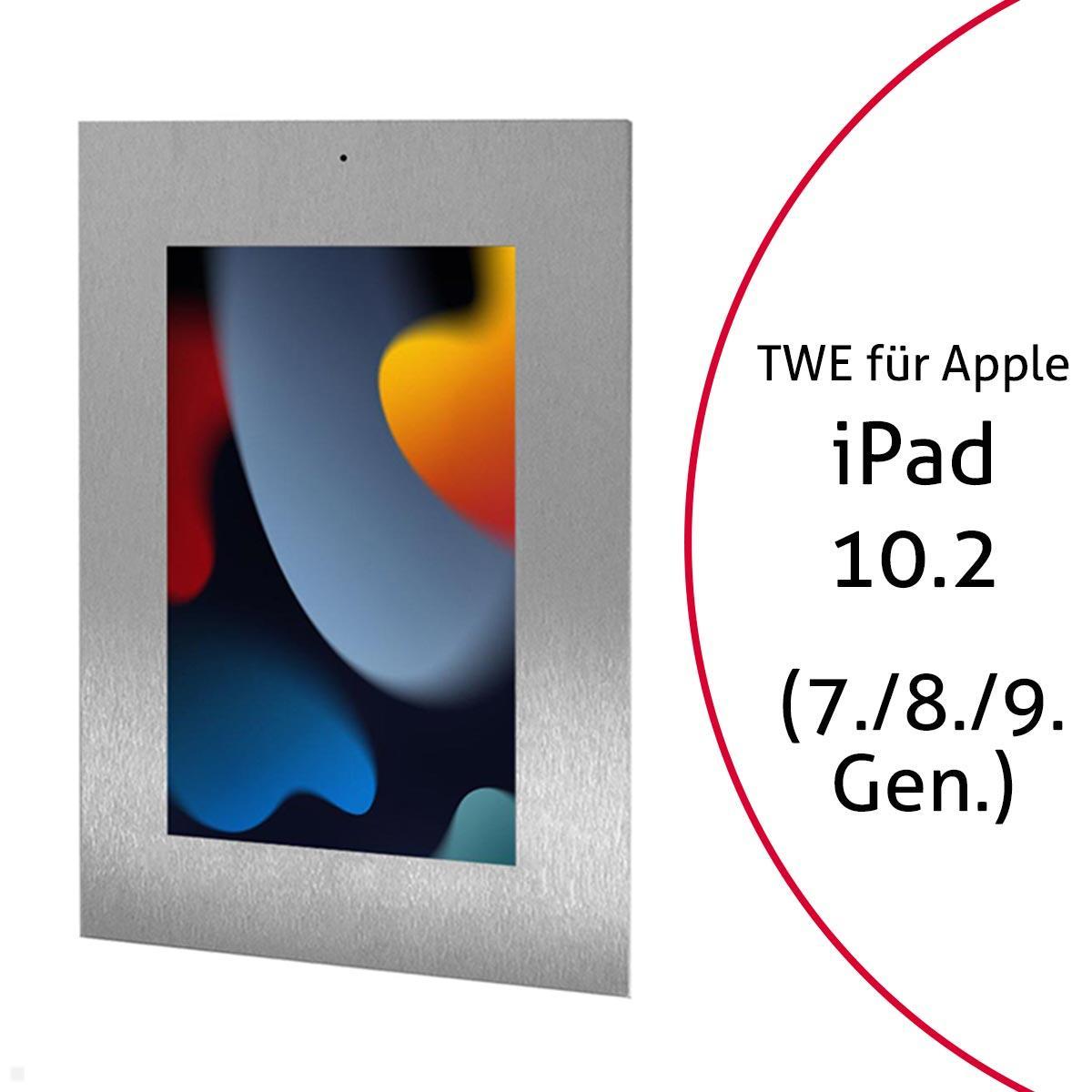 TabLines TWE088E Tablet Wandeinbau für Apple iPad 10.2 (7./8./9. Gen), DS, Edelstahl TabLines TWE088E Tablet Wandeinbau für Apple iPad 10.2 (7./8./9. Gen), DS, Edelstahl