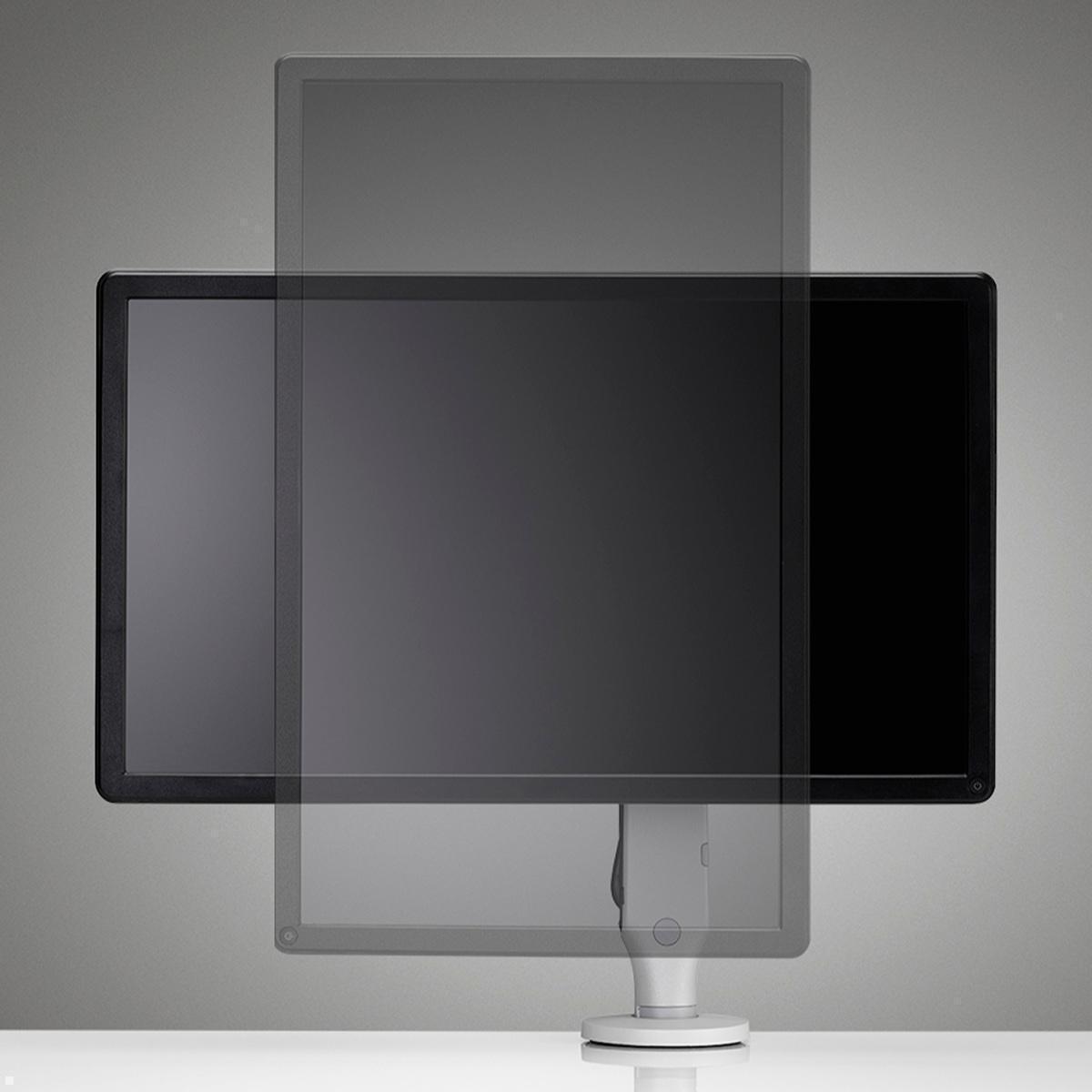 CBS Ollin Monitor Tischhalterung mit Tischklemme, weiß Hoch- und Querformat CBS Ollin Monitor Tischhalterung mit Tischklemme, weiß Hoch- und Querformat