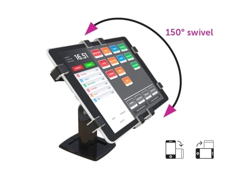 Gripzo Tablet Tischhalterung 7-11 Zoll diebstahlsicher