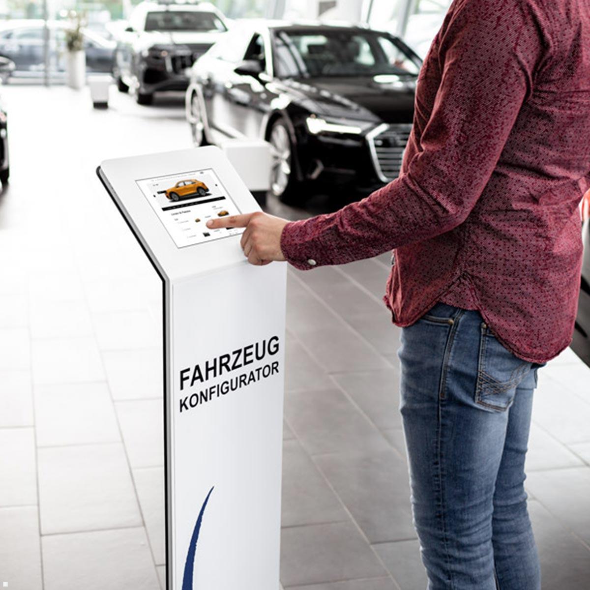 Tablines TBS103 Design Tabletständer quer mit Akku Apple iPad Air 4 und 5 10.9 Fahrzeug Konfigurator  Tablines TBS103 Design Tabletständer quer mit Akku Apple iPad Air 4 und 5 10.9 Fahrzeug Konfigurator