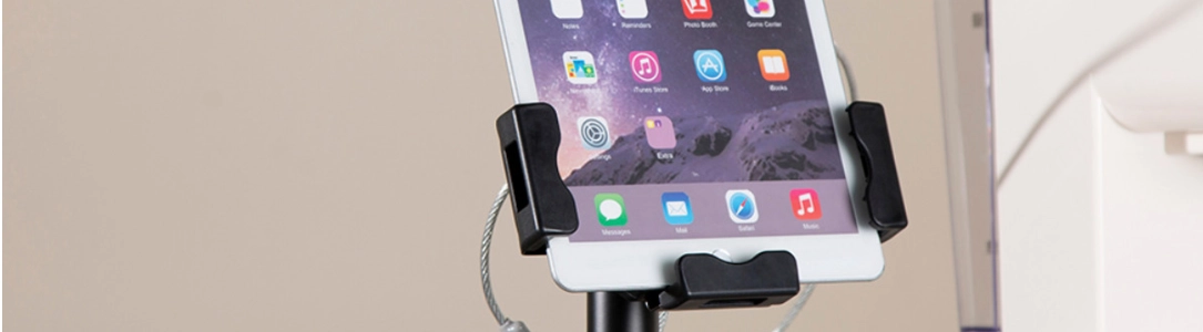 Universal diebstahlsichere Tablet Tischhalterung Universal diebstahlsichere Tablet Tischhalterung