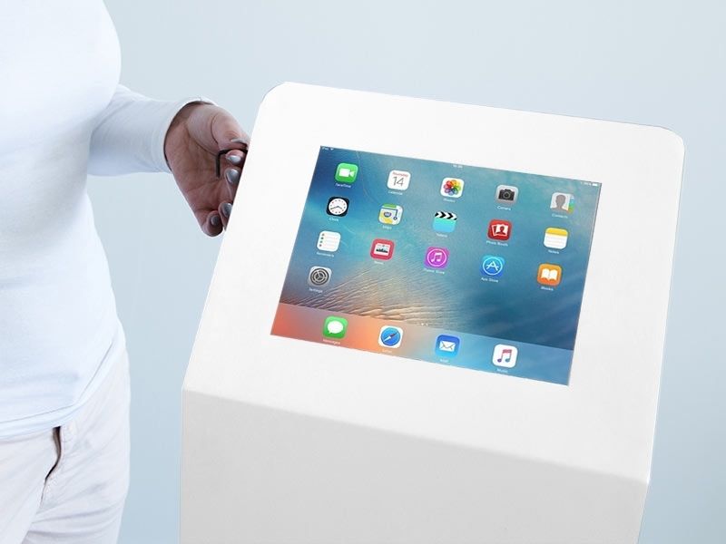 TabLines TBS035 Design Bodenständer mit Powerbank für Apple iPad Air 1 von oben TabLines TBS035 Design Bodenständer mit Powerbank für Apple iPad Air 1 von oben