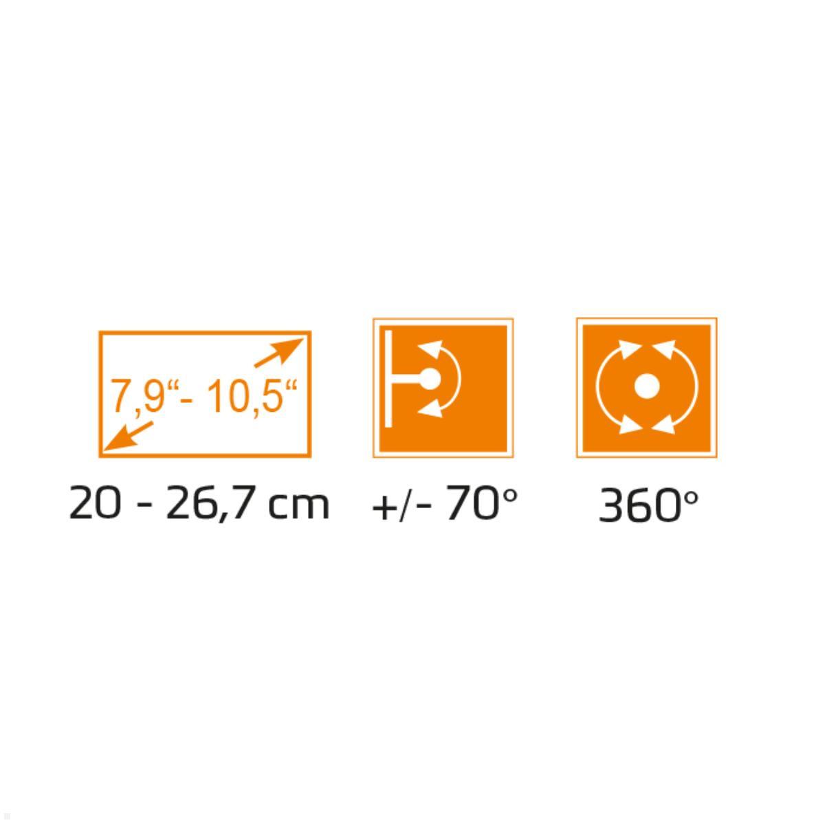 TabLines TTH004B Tablet Tischhalter / Kassenständer bis 10.5 Zoll, DS, schwarz technische Daten TabLines TTH004B Tablet Tischhalter / Kassenständer bis 10.5 Zoll, DS, schwarz technische Daten