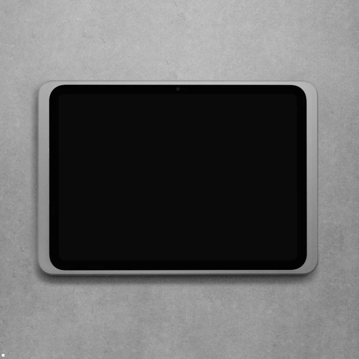 Displine Dame Wall 2.0 Wandhalter Apple iPad Air 4/5 (10.9) und Pro 11, silber eloxiert Ansicht frontal Displine Dame Wall 2.0 Wandhalter Apple iPad Air 4/5 (10.9) und Pro 11, silber eloxiert Ansicht frontal