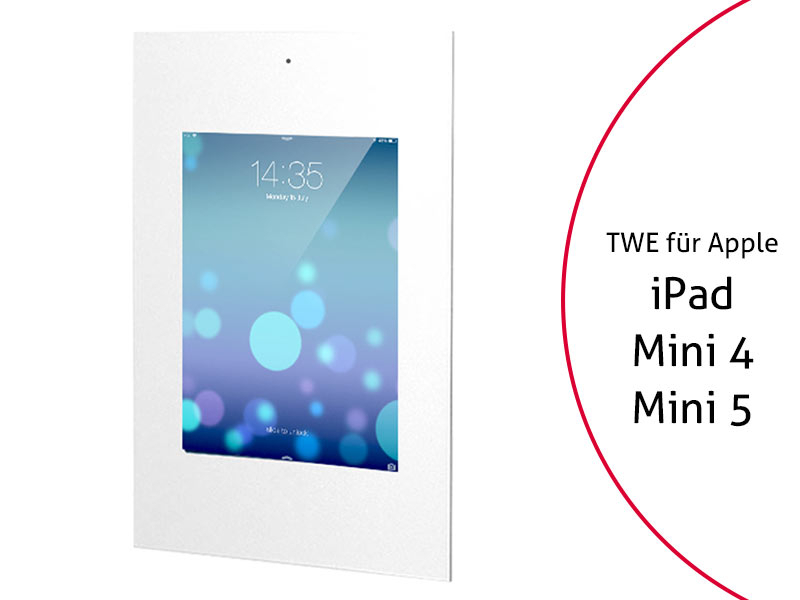 TabLines TWE021W Tablet Wandeinbau für Apple iPad Mini 4 + Mini 5, DS, weiß TabLines TWE021W Tablet Wandeinbau für Apple iPad Mini 4 + Mini 5, DS, weiß