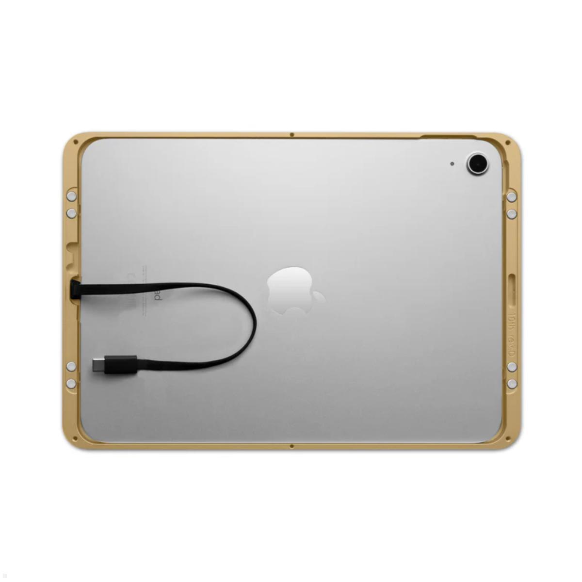 Displine Dame Wall 2.0 Wandhalter Apple iPad 10.9 (10. Gen.) mit USB-C, Gold eloxiert Kabelführung Displine Dame Wall 2.0 Wandhalter Apple iPad 10.9 (10. Gen.) mit USB-C, Gold eloxiert Kabelführung