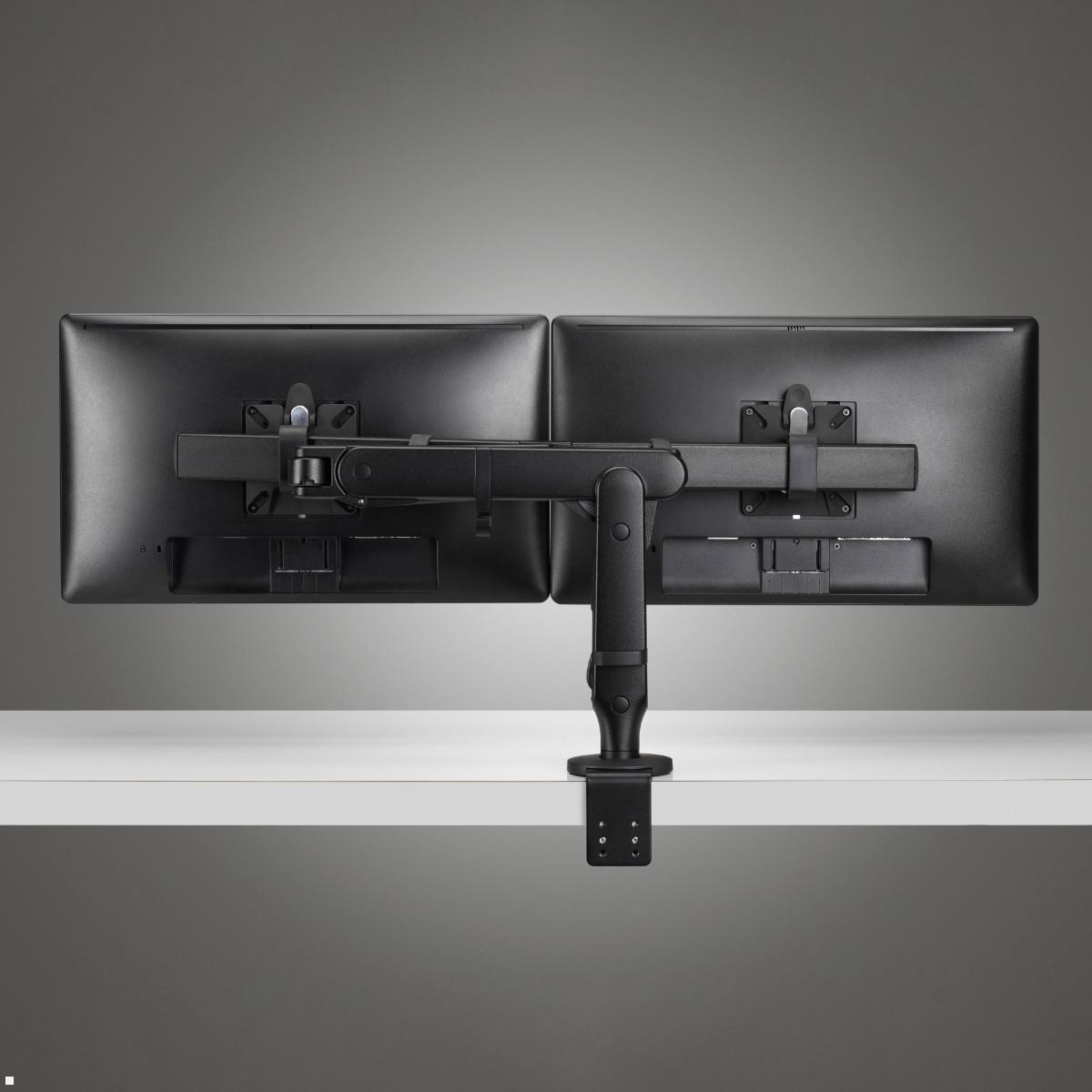 Monitorhalterung für 2 Monitore CBS Ollin in Schwarz mit VESA, Rückansicht Monitorhalterung für 2 Monitore CBS Ollin in Schwarz mit VESA, Rückansicht