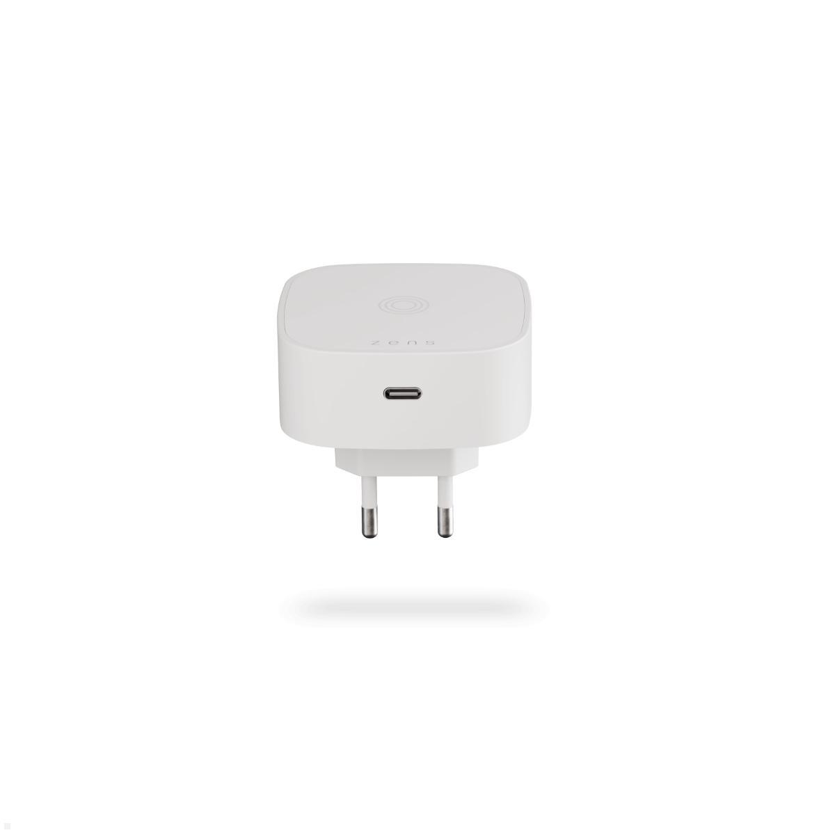 Zens ZESC18W/00 Wireless Charging Stecker, weiß USB-C Anschluss Zens ZESC18W/00 Wireless Charging Stecker, weiß USB-C Anschluss