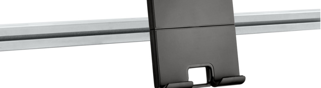 Tablet Halterung zum Befestigen an Rohren, Säulen, Traversen Tablet Halterung zum Befestigen an Rohren, Säulen, Traversen