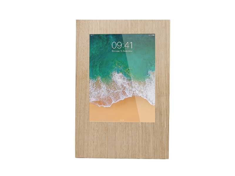 TabLines TTS043 Tablet Tischständer Apple iPad 9.7 (2018), Eiche, Frontansicht TabLines TTS043 Tablet Tischständer Apple iPad 9.7 (2018), Eiche, Frontansicht