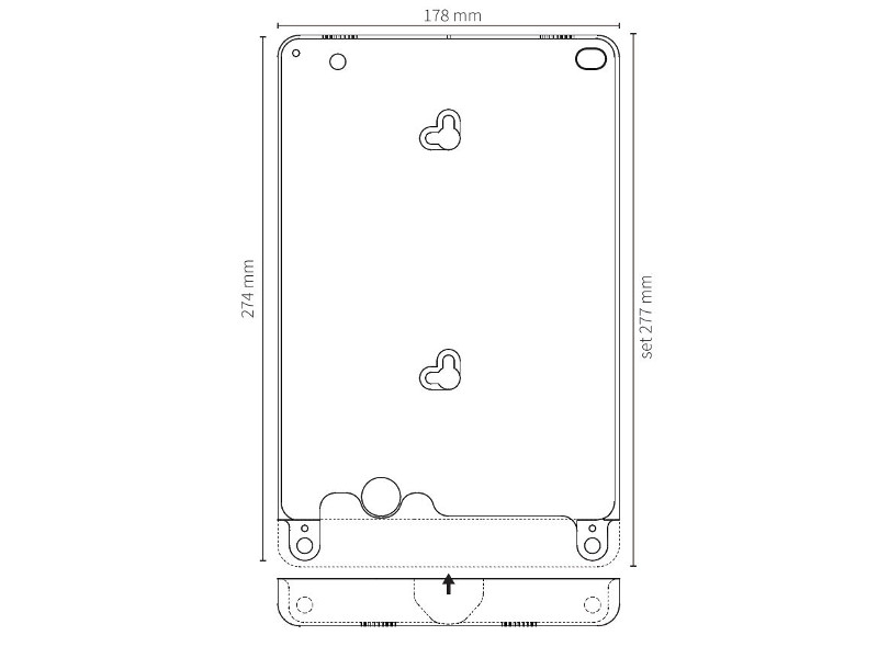 basalte Eve Wandhalterung iPad Pro 10.5, DS, rund, silber Maße basalte Eve Wandhalterung iPad Pro 10.5, DS, rund, silber Maße