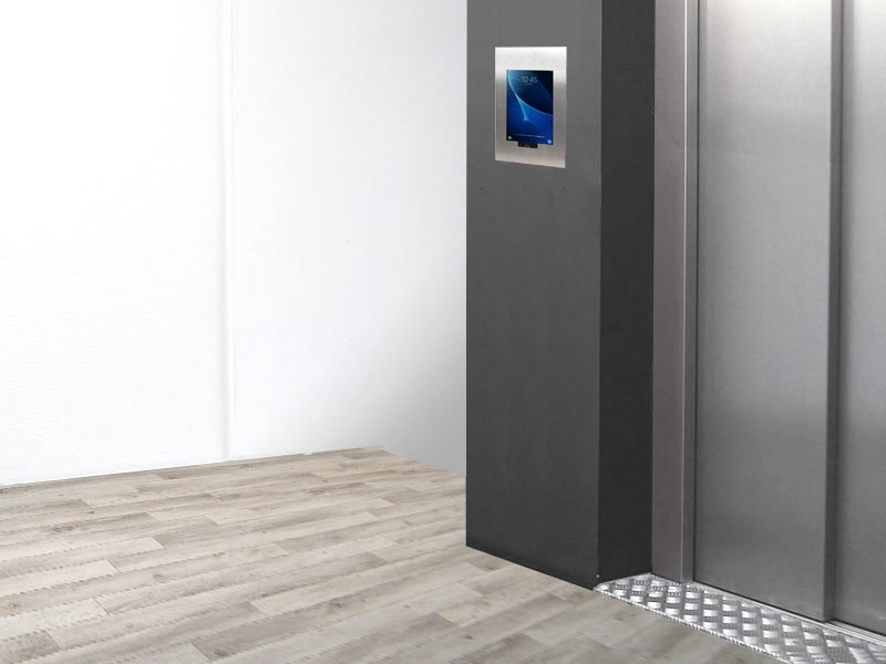 TabLines TWE049E Tablet Wandeinbau für Samsung Tab A 10.1 - HB, Edelstahl Anwendungsbeispiel TabLines TWE049E Tablet Wandeinbau für Samsung Tab A 10.1 - HB, Edelstahl Anwendungsbeispiel