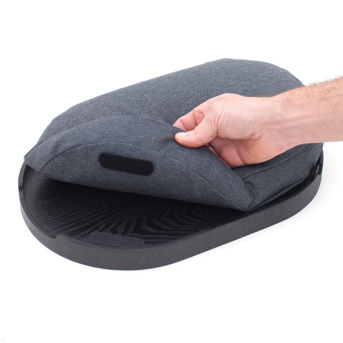 Bosign CurveLine Mini Laptop Knietablett, rutschfeste Oberfläche, Weidenholz, abnehmbares Kissem Bosign CurveLine Mini Laptop Knietablett, rutschfeste Oberfläche, Weidenholz, abnehmbares Kissem