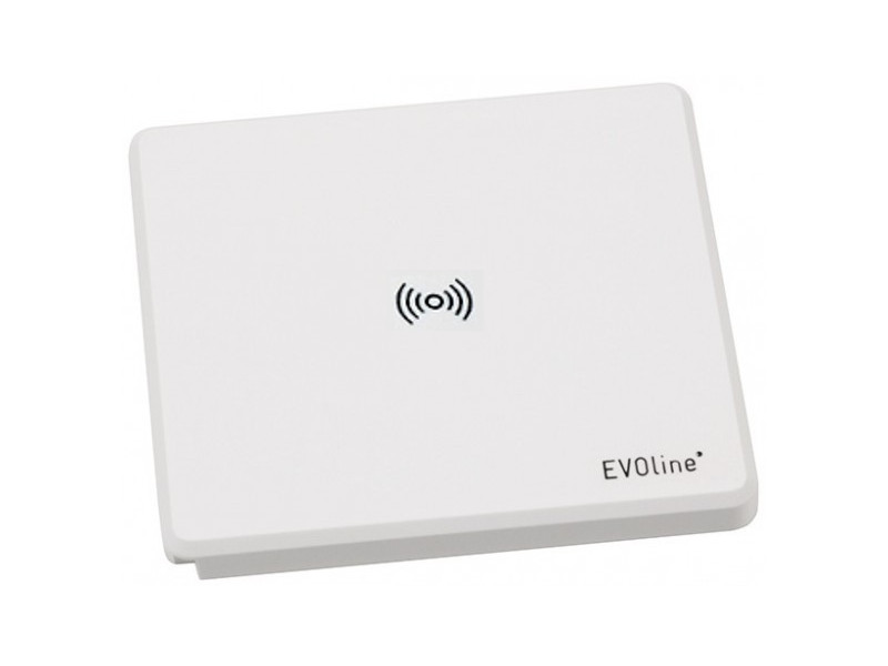 EVOline Square80 Qi-Version 1x Schuko, USB, CAT6 Buchse geschlossen EVOline Square80 Qi-Version 1x Schuko, USB, CAT6 Buchse geschlossen