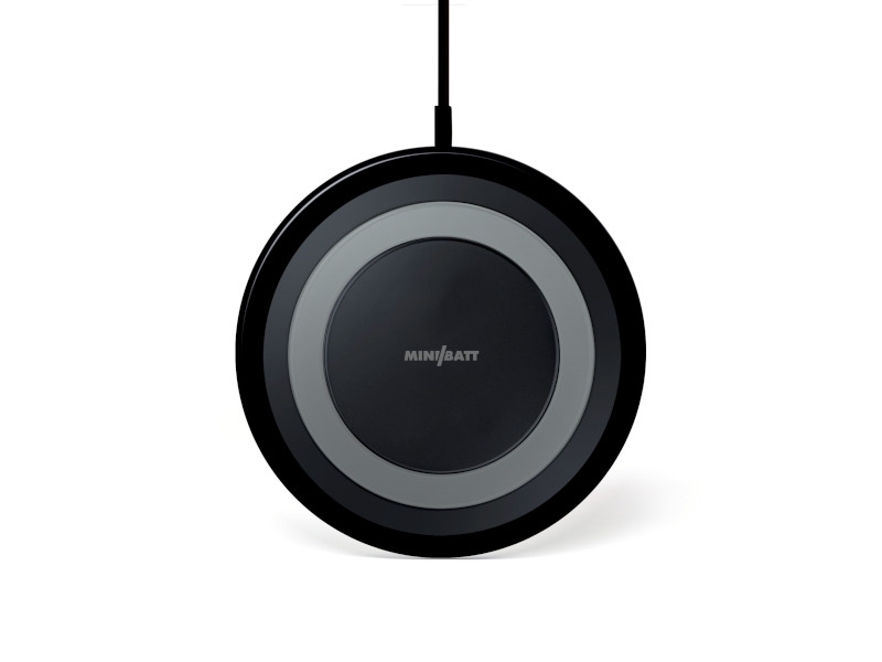 miniBatt MB-USLIM-B kabelloses ultraslim Tisch Qi-Ladegerät FAST CHARGE