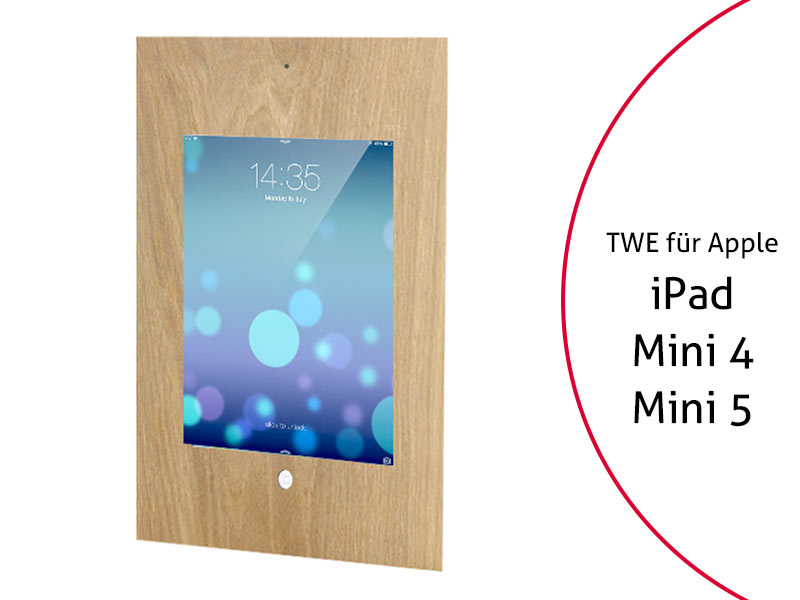 TabLines TWE025O Tablet Wandeinbau Apple iPad Mini 4 + Mini 5, DS, HB, Eiche TabLines TWE025O Tablet Wandeinbau Apple iPad Mini 4 + Mini 5, DS, HB, Eiche
