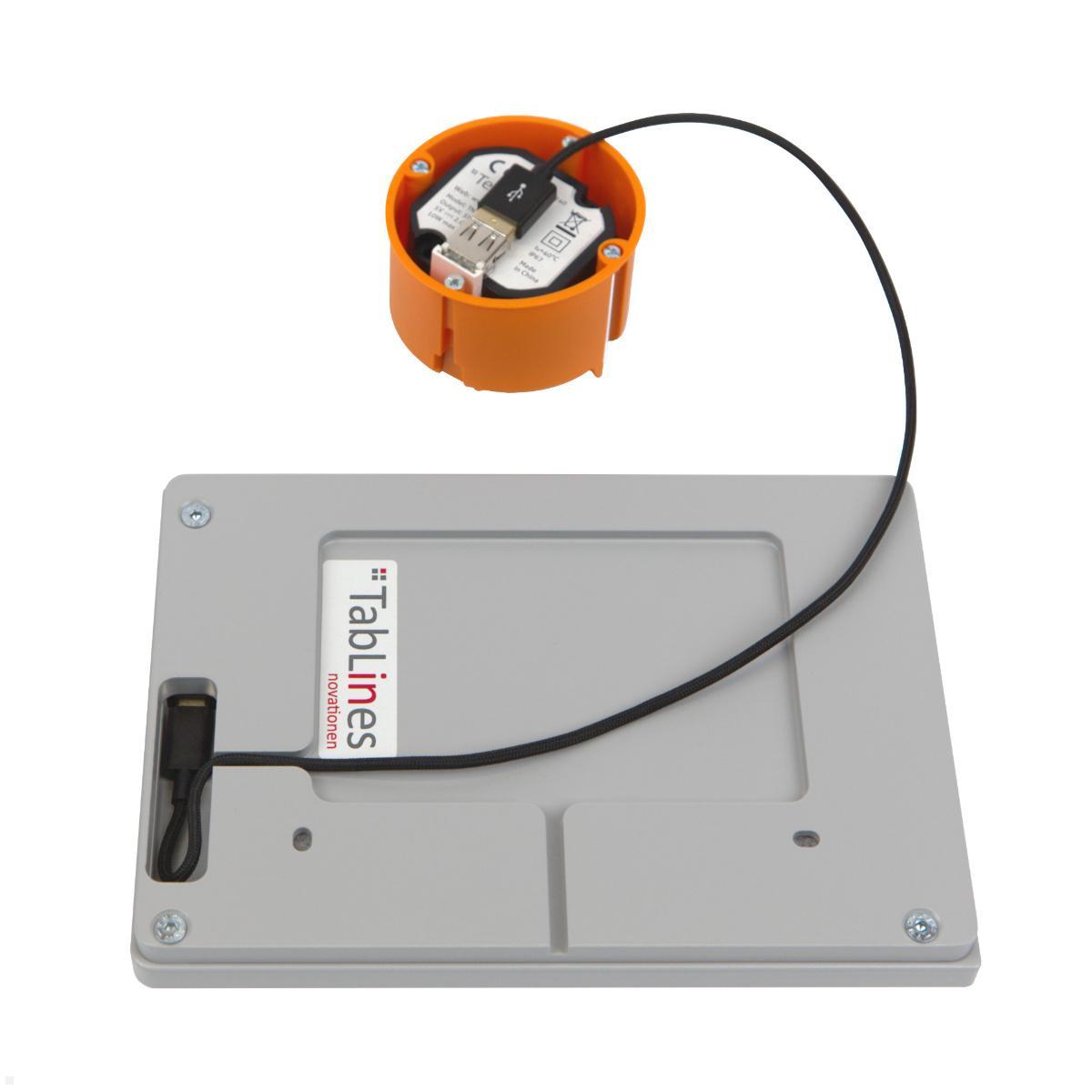 TabLines TWP005W Wandhalterung für iPad Air 4 und 5 10.9, weiß, optionale Unterputz Stromversorgung TabLines TWP005W Wandhalterung für iPad Air 4 und 5 10.9, weiß, optionale Unterputz Stromversorgung