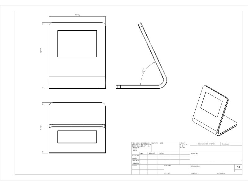 TabLines TTS025 Design Tablet Stand für Apple iPad Pro 9.7 Zeichnung TabLines TTS025 Design Tablet Stand für Apple iPad Pro 9.7 Zeichnung