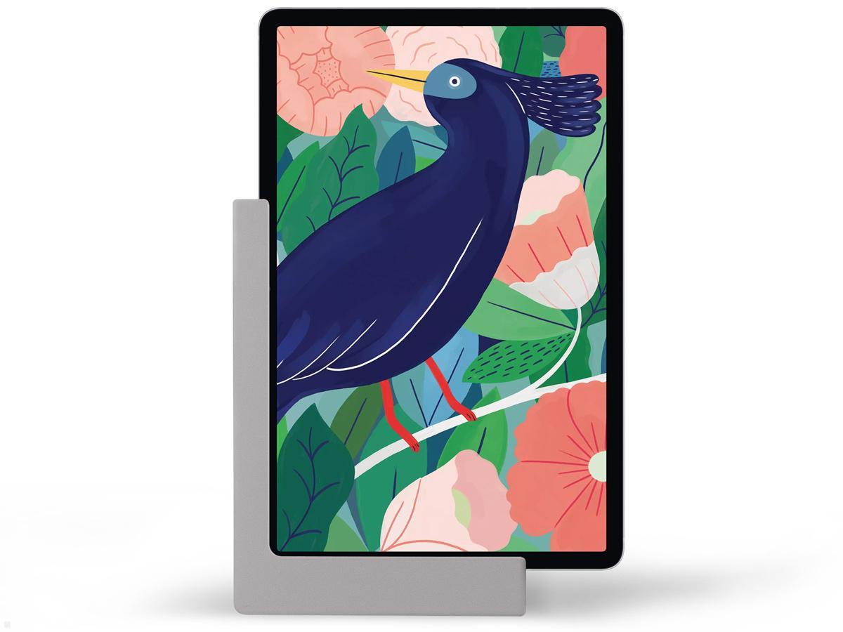TabLines TWP008S Wandhalterung für Samsung Tab S7+ 12.4, silber, Hochformat TabLines TWP008S Wandhalterung für Samsung Tab S7+ 12.4, silber, Hochformat