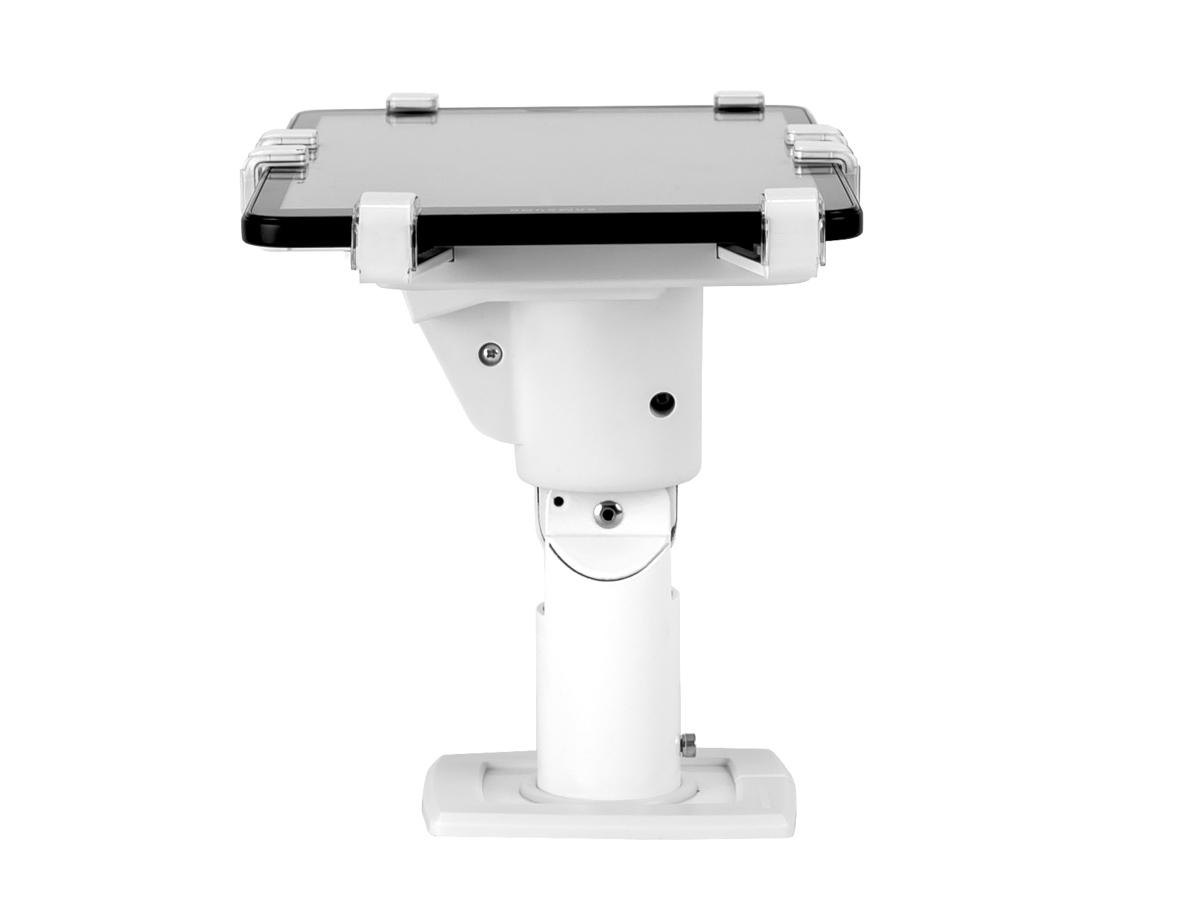 Gripzo Tablet Tischhalterung drehbar 7-11 Zoll DS, weiß Seitenansicht Gripzo Tablet Tischhalterung drehbar 7-11 Zoll DS, weiß Seitenansicht