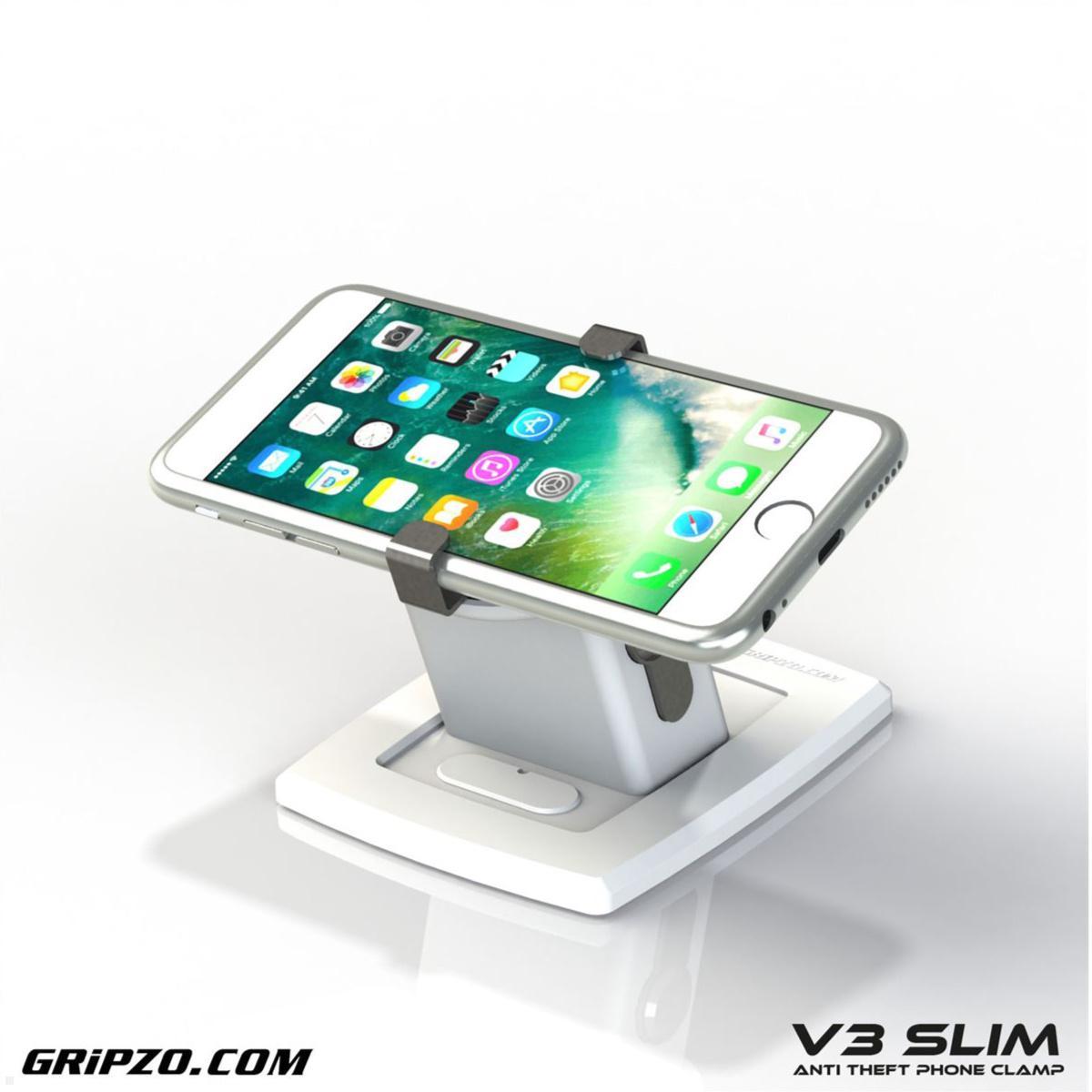 Gripzo V3 Slim Smartphone Tischhalterung 3,5  bis 6,7 Zoll, Diebstahlschutz, Landscape Gripzo V3 Slim Smartphone Tischhalterung 3,5  bis 6,7 Zoll, Diebstahlschutz, Landscape