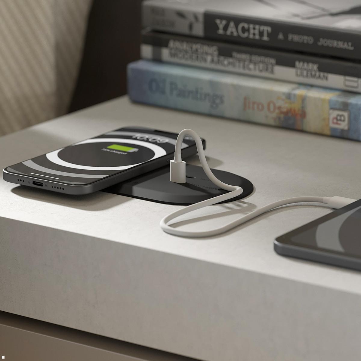 Zens PuK Combi ZEPC04BPD mit Qi-Ladefunktion und 2 x USB-C, schwarz Anwendung HomeOffice