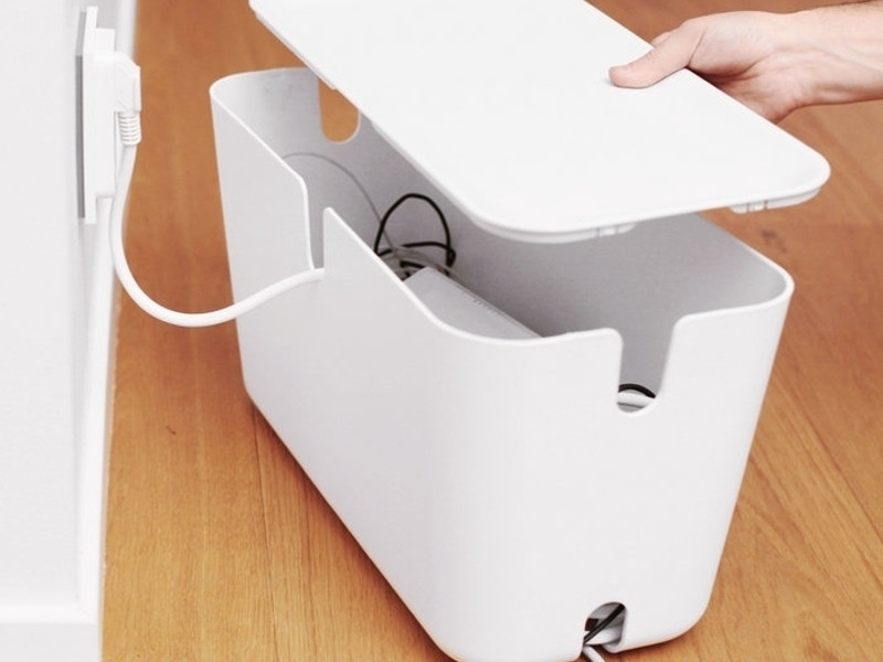 Bosign Kabel Organiser Hideaway XXL, Holzoptik Anwendung Bosign Kabel Organiser Hideaway XXL, Holzoptik Anwendung