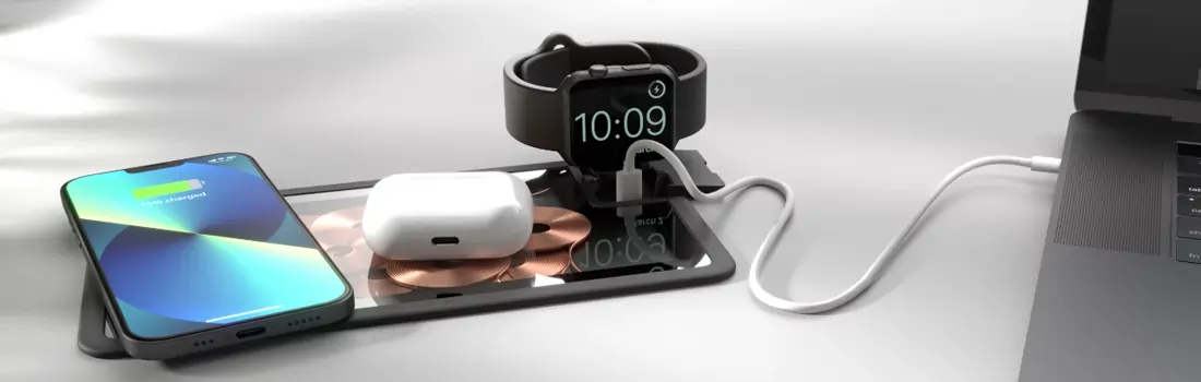 Smartphone kabellos laden mit einem Qi-Ladegerät Smartphone laden, Qi Station