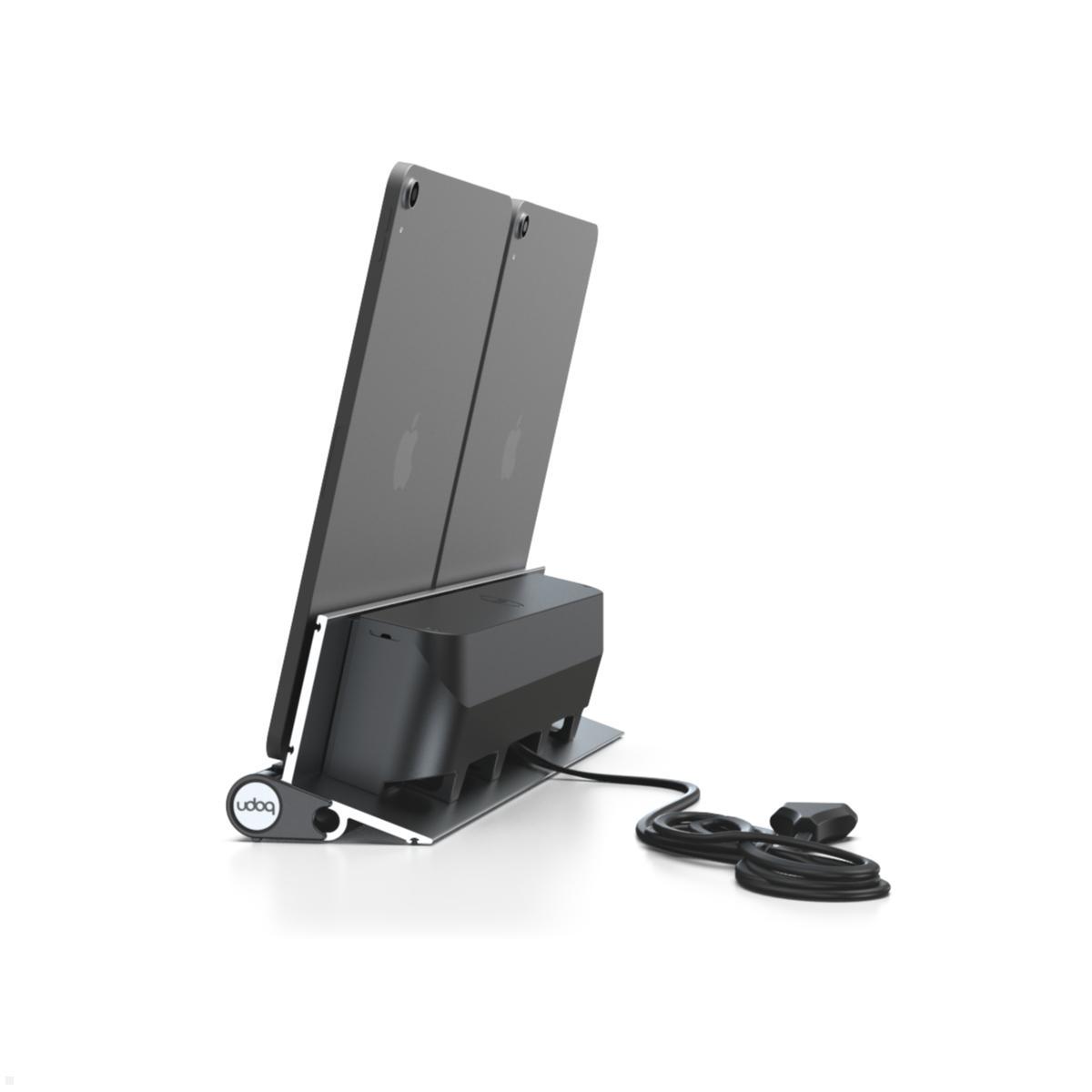 udoq 400 Ladestation für 2 Tablets – Anwendungsbeispiel Schreibtisch