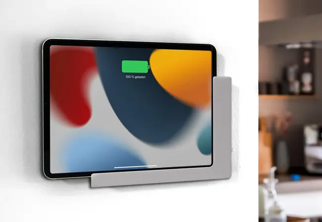 Tablethalterung Wand, iPad Wandhalter mit Ladefunktion