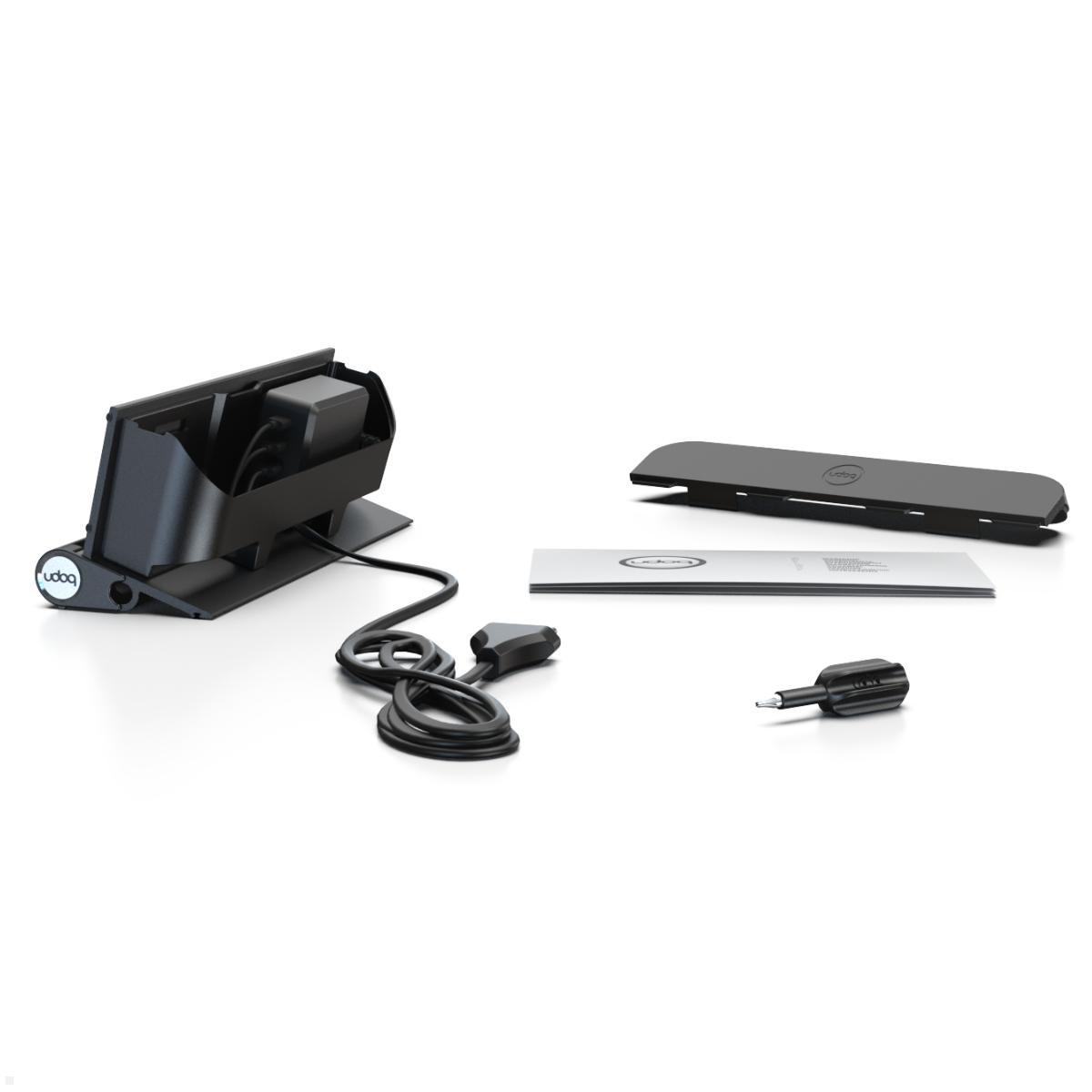 udoq 250 Ladestation für 1 Tablet – Aluminium Schiene Silber