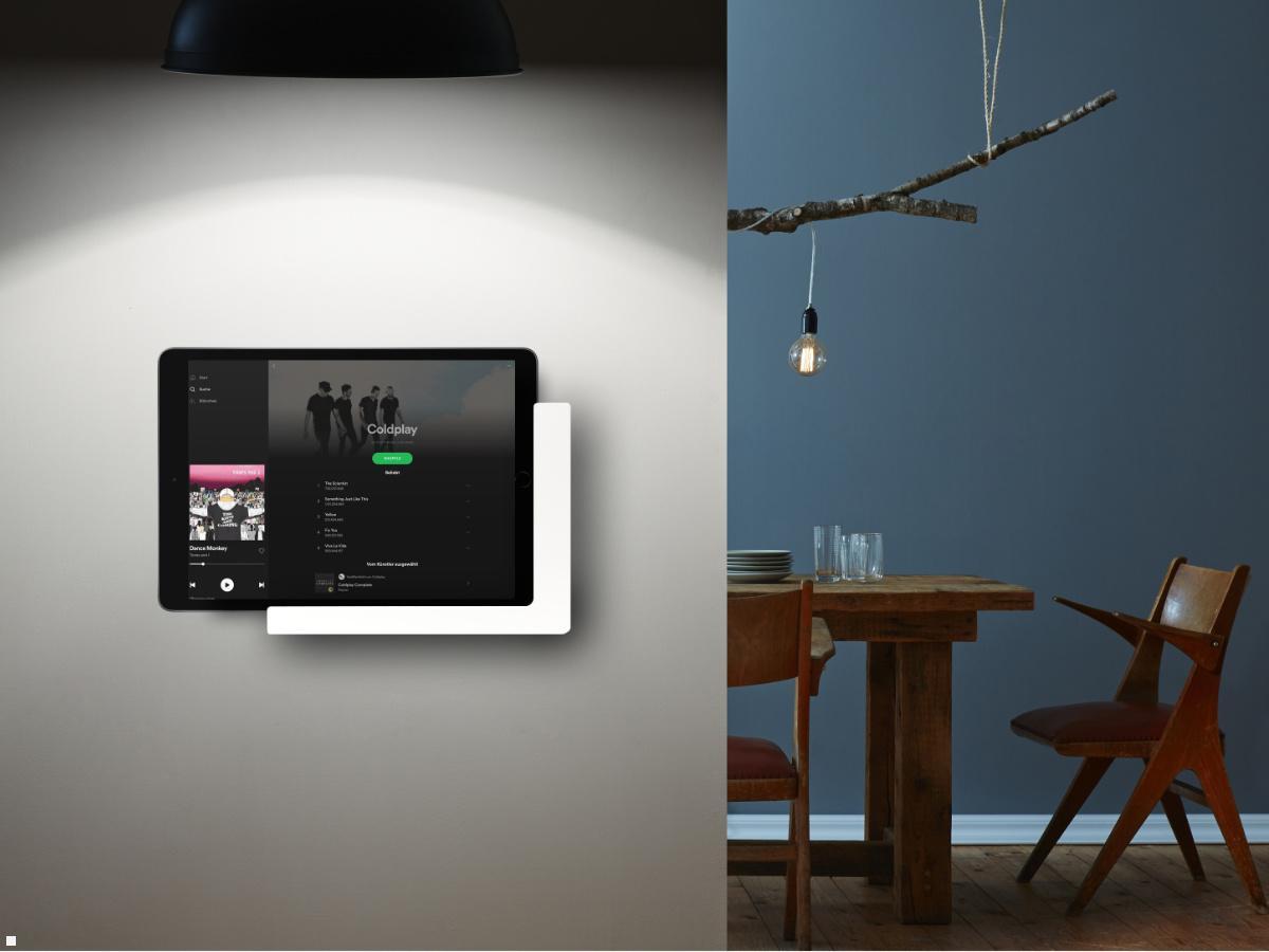 TabLines TWP002W Tablet Wandhalter für Samsung Tab A 10.1 (2019), weiß, Anwendung Musik TabLines TWP002W Tablet Wandhalter für Samsung Tab A 10.1 (2019), weiß, Anwendung Musik