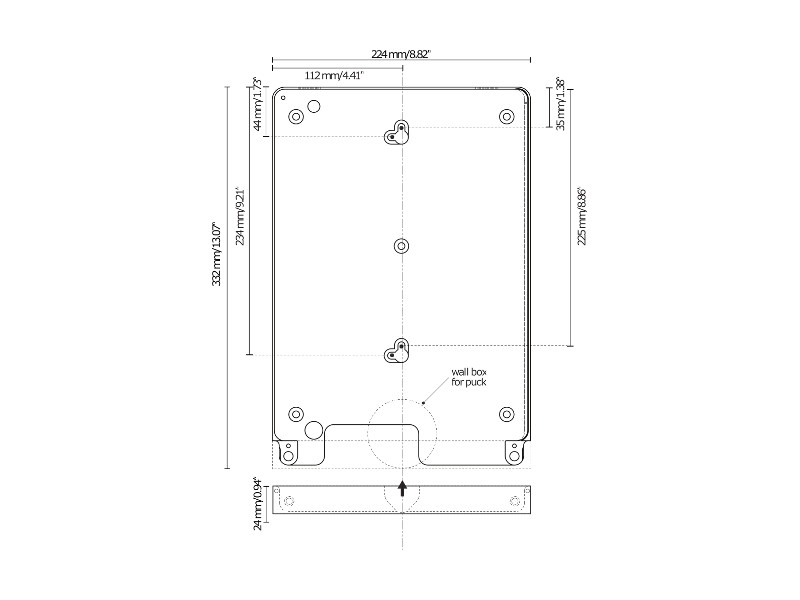 basalte eve iPad Pro Wandhalter weiß Maße basalte eve iPad Pro Wandhalter weiß Maße