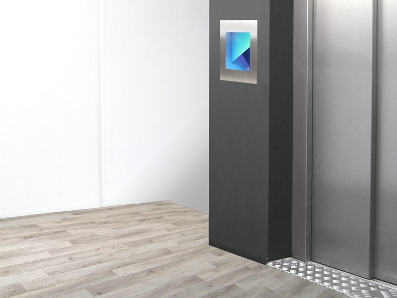 TabLines TWE041E Tablet Wandeinbau für Samsung Tab S3 9.7 DS, Edelstahl Anwendungsbeispiel TabLines TWE041E Tablet Wandeinbau für Samsung Tab S3 9.7 DS, Edelstahl Anwendungsbeispiel