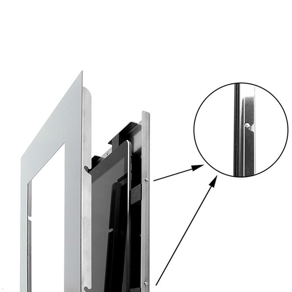 TabLines TWE088S Tablet Wandeinbau für Apple iPad 10.2 (7./8./9. Gen), DS, silber, einfaches Einhängen TabLines TWE088S Tablet Wandeinbau für Apple iPad 10.2 (7./8./9. Gen), DS, silber, einfaches Einhängen