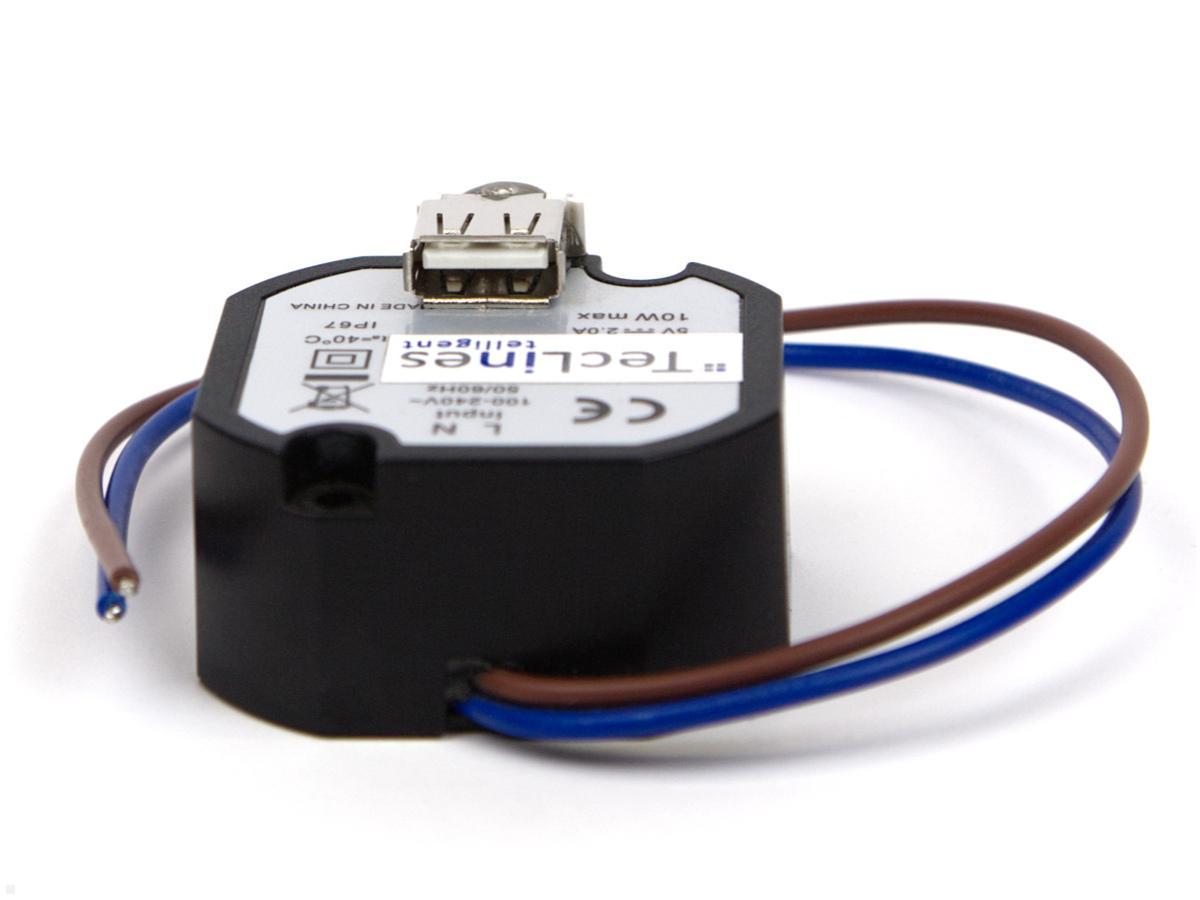 TecLines TNT001 Wandeinbau USB Netzteil Unterputz für Tablets kontinuierliches Laden TecLines TNT001 Wandeinbau USB Netzteil Unterputz für Tablets kontinuierliches Laden