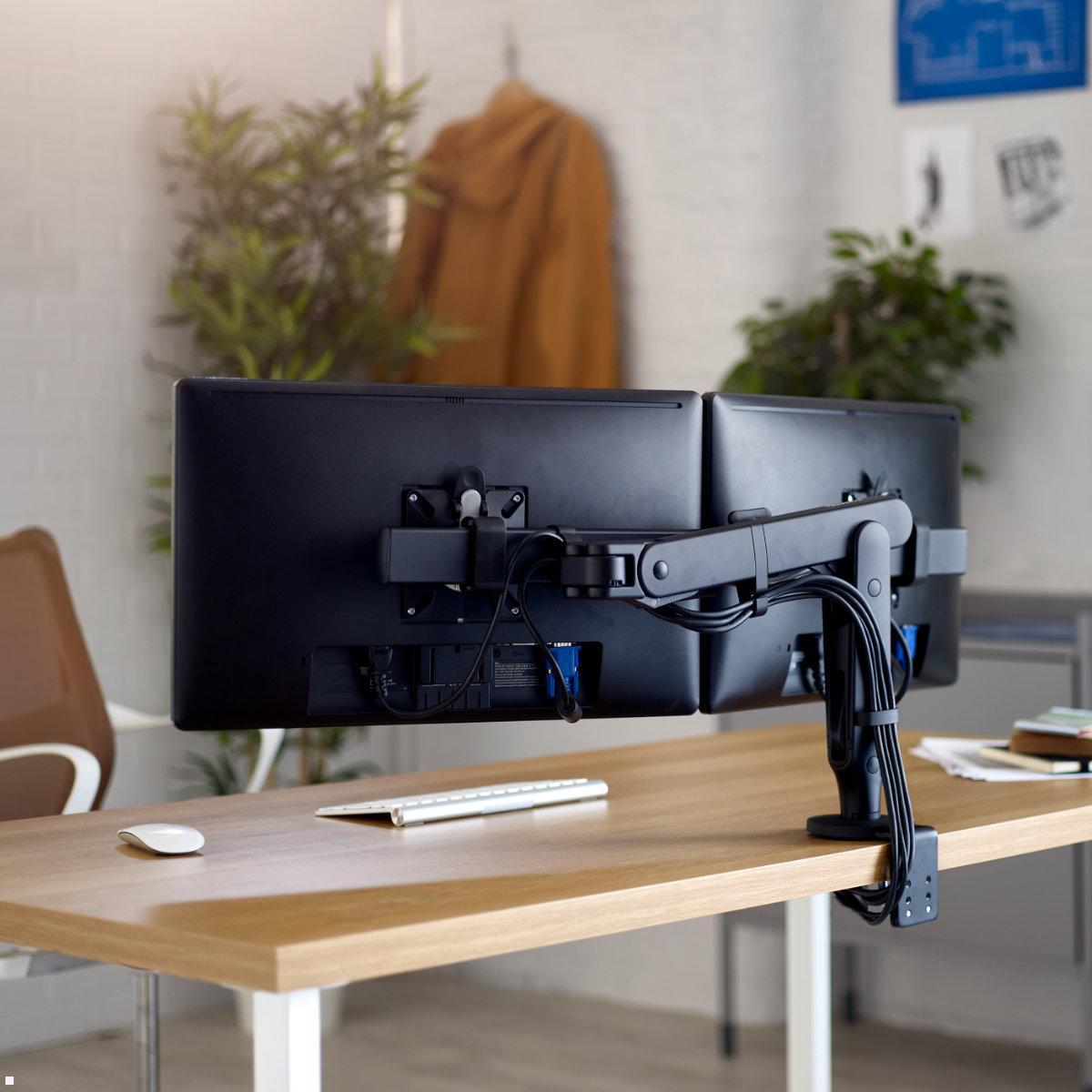 Monitorhalterung für 2 Monitore CBS Ollin in Schwarz mit VESA, Anwendung Büro Monitorhalterung für 2 Monitore CBS Ollin in Schwarz mit VESA, Anwendung Büro