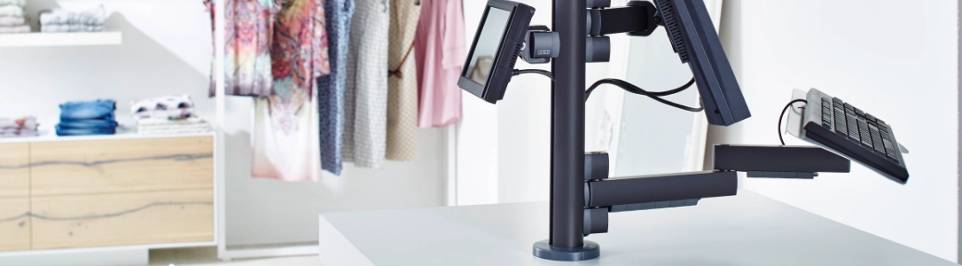 Tablet Standfüße als Verkaufshilfe am Point of Sale, universal